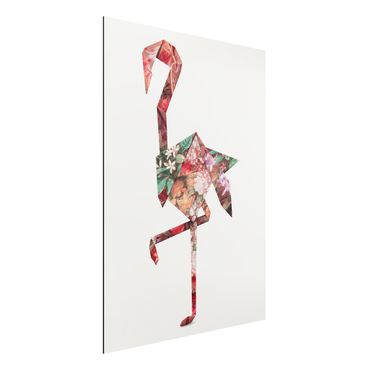 Aluminium Print - Jonas Loose - Origami Flamingo - Hochformat 4:3