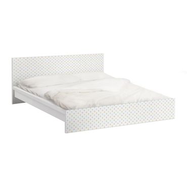 Möbelfolie für IKEA Malm Bett niedrig 160x200cm - Pastell Dreiecke
