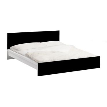 Möbelfolie für IKEA Malm Bett niedrig 180x200cm - Klebefolie Colour Black