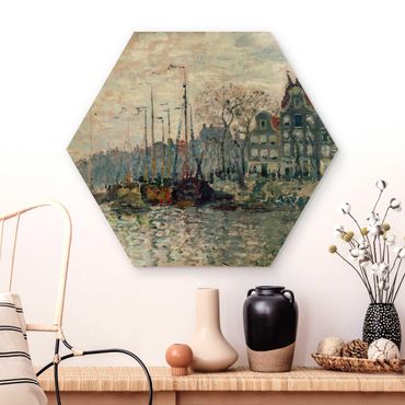 Hexagon Bild Holz - Claude Monet - Kromme Waal Amsterdam