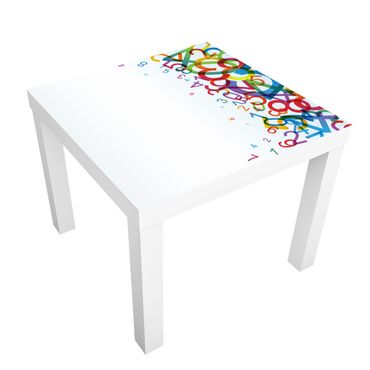 Möbelfolie für IKEA Lack - Klebefolie Colourful Numbers