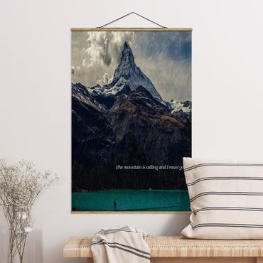 Stoffbild mit Posterleisten - Lyrische Landschaften - Berg - Hochformat 2:3