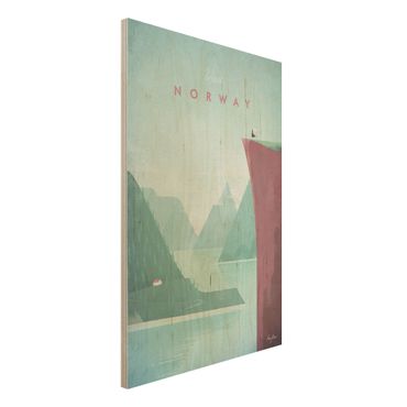 Holzbild - Reiseposter - Norwegen - Hochformat 3:2
