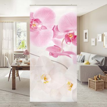 Orchideen Raumteiler - Delicate Orchids - Orchideen Bild 250x120cm