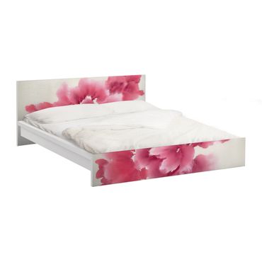 Möbelfolie für IKEA Malm Bett niedrig 140x200cm - Klebefolie Künstlerische Flora I