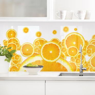 Küchenrückwand - Retro Orange Pattern II