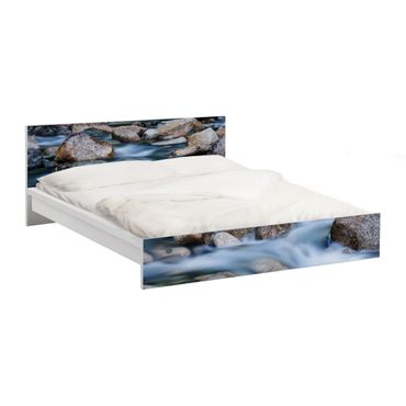 Möbelfolie für IKEA Malm Bett niedrig 160x200cm - Klebefolie Fluss in Kanada