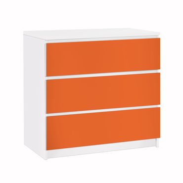 Möbelfolie für IKEA Malm Kommode - Klebefolie Colour Orange