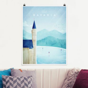 Poster - Reiseposter - Bavaria - Hochformat 4:3