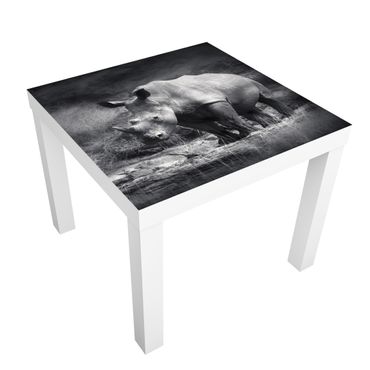 Möbelfolie für IKEA Lack - Klebefolie Lonesome Rhinoceros