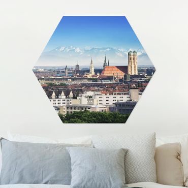 Hexagon Bild Alu-Dibond - München