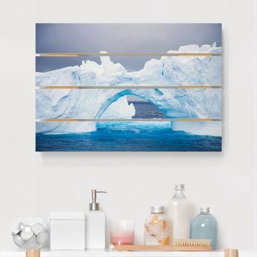 Holzbild - Antarktischer Eisberg - Querformat 2:3