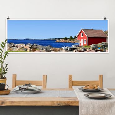Poster - Urlaub in Norwegen - Panorama Querformat