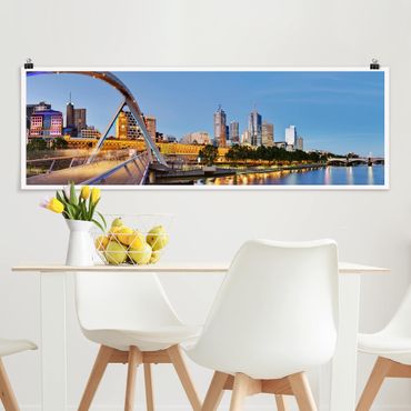 Poster - View Across The Yarra River - Panorama Querformat