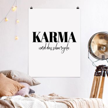 Poster - Karma wird das schon regeln - Hochformat 3:4