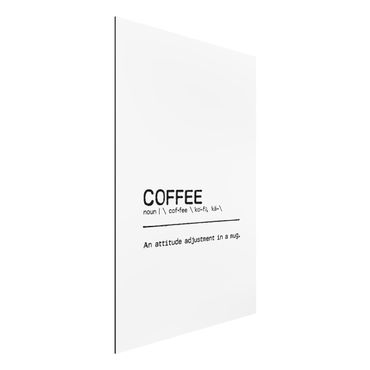 Alu-Dibond - Definition Coffee Attitude - Querformat