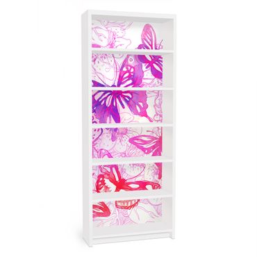 Möbelfolie für IKEA Billy Regal - Klebefolie Schmetterlingstraum