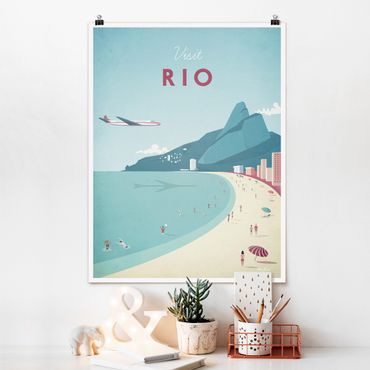 Poster - Reiseposter - Rio de Janeiro - Hochformat 4:3
