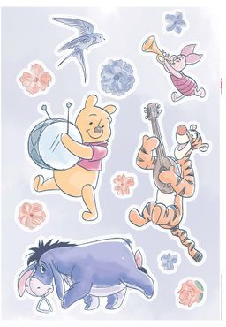 Wandtattoo - Winnie the Pooh - Flowers & Music