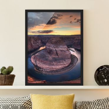 Bild mit Rahmen - Colorado River Glen Canyon - Hochformat 3:4