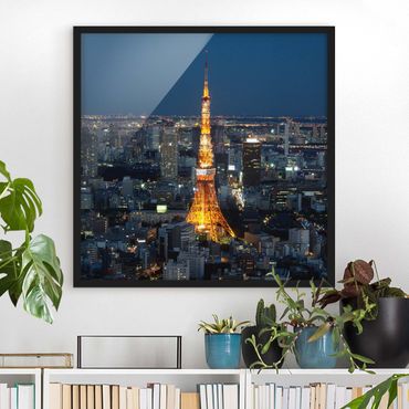 Bild mit Rahmen - Tokyo Tower - Quadrat 1:1