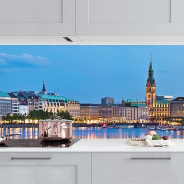 Küchenrückwand - Hamburg Skyline