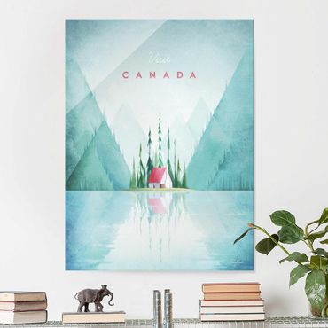 Glasbild - Reiseposter - Canada - Hochformat 4:3
