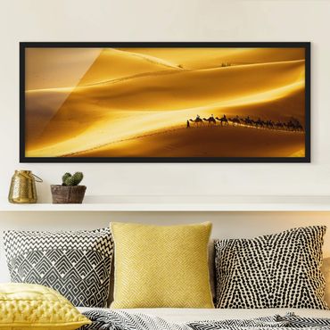 Bild mit Rahmen - Golden Dunes - Panorama Querformat