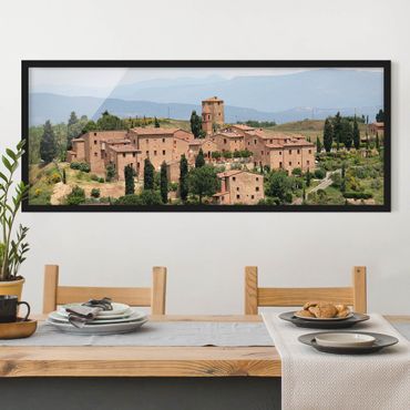 Bild mit Rahmen - Charming Tuscany - Panorama Querformat