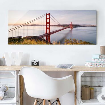 Glasbild - Golden Gate Bridge in San Francisco - Panorama Quer