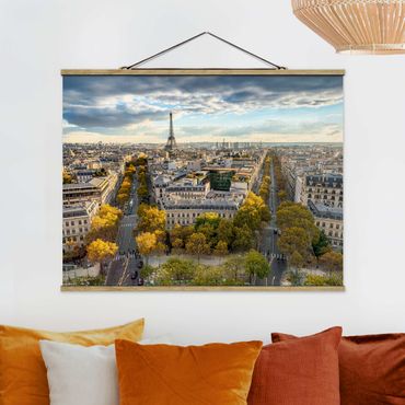 Stoffbild mit Posterleisten - Nice day in Paris - Querformat 4:3