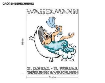 Wandsticker Sternzeichen Wassermann