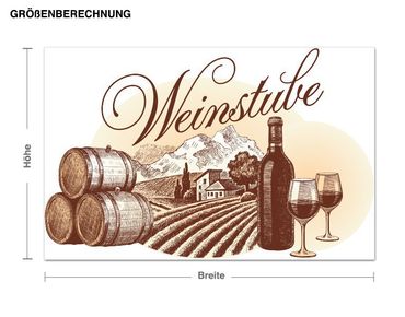 Wandsticker Weinstube Vintage