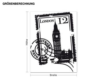 Wandtattoo Briefmarke London