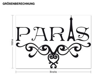 Wandtattoo Paris ornamental