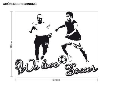 Wandtattoo We love Soccer