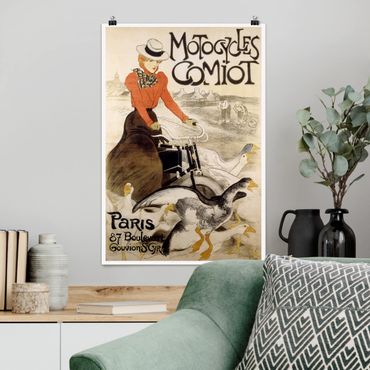 Poster - Théophile-Alexandre Steinlen - Werbeplakat für Motorcycles Comiot - Hochformat 3:2