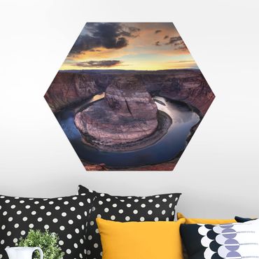 Hexagon Bild Alu-Dibond - Colorado River Glen Canyon