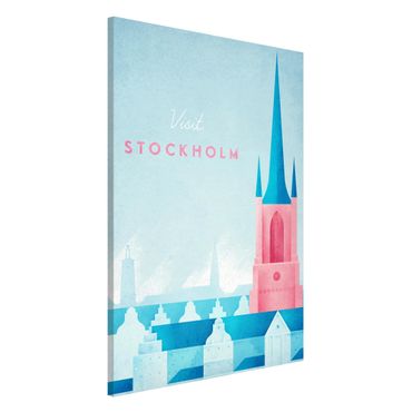 Magnettafel - Reiseposter - Stockholm - Memoboard Hochformat 3:2