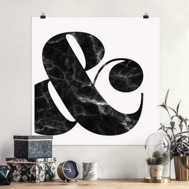 Poster - Ampersand Marmor - Quadrat 1:1