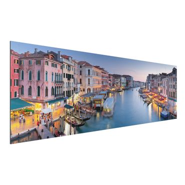 Alu-Dibond Bild - Abendstimmung auf Canal Grande in Venedig