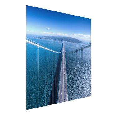 Aluminium Print - Brücke zur Insel - Quadrat 1:1