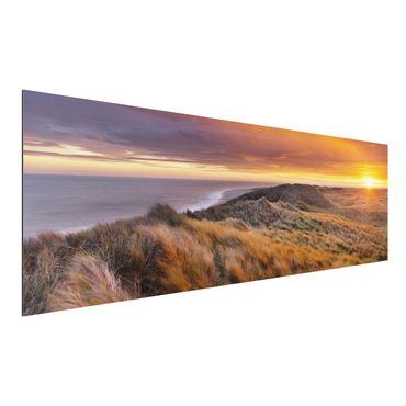 Alu-Dibond Bild - Sonnenaufgang am Strand auf Sylt