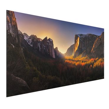 Alu-Dibond Bild - Sonnenuntergang im Yosemite