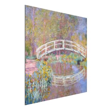 Alu-Dibond Bild - Claude Monet - Brücke in Monets Garten