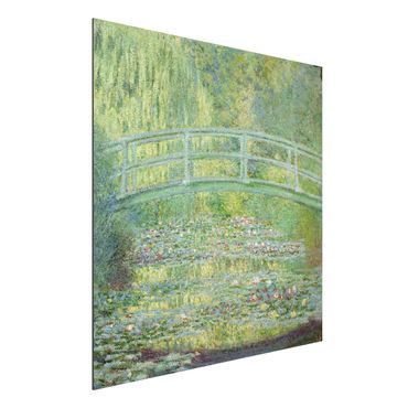 Alu-Dibond Bild - Claude Monet - Seerosenteich und japanische Brücke
