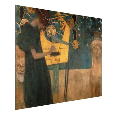 Alu-Dibond Bild - Gustav Klimt - Die Musik