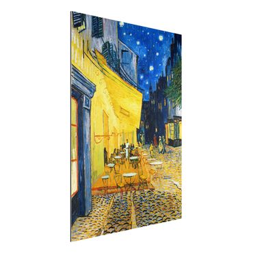 Alu-Dibond Bild - Vincent van Gogh - Café-Terrasse am Abend in Arles