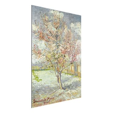 Alu-Dibond Bild - Vincent van Gogh - Blühende Pfirsichbäume
