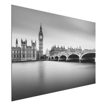 Aluminium Print - Westminster Brücke und Big Ben - Querformat 2:3